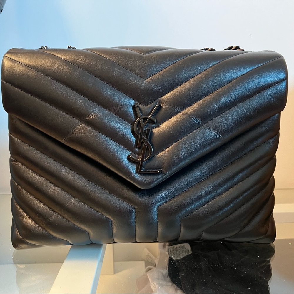 Yves Saint Laurent Black Quilted Bag
